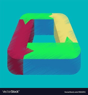 Flat shading style icon 3d chart vector image