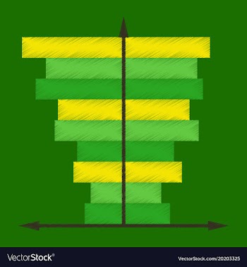 Flat shading style icon 3d chart vector image