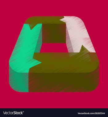 Flat shading style icon 3d chart vector image