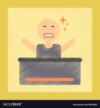 Flat shading style icon a poker man player vector image