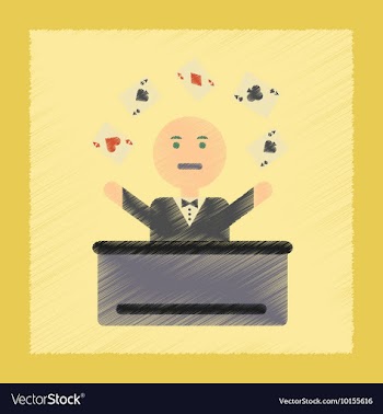 Flat shading style icon a poker man player vector image