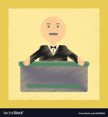 Flat shading style icon a poker man player vector image