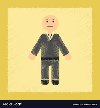 Flat shading style icon a poker man player vector image