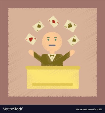 Flat shading style icon a poker man player vector image