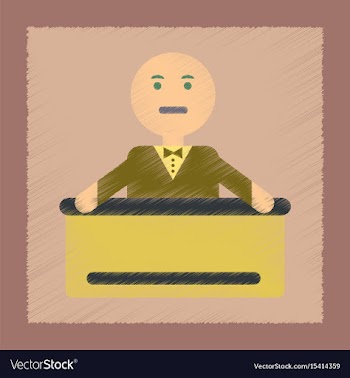 Flat shading style icon a poker man player vector image