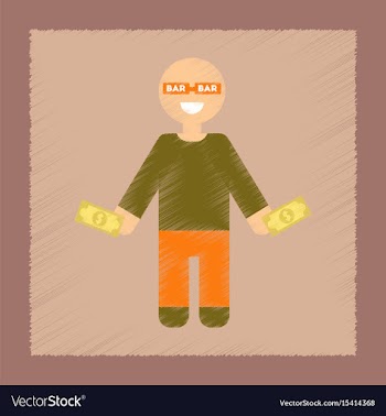 Flat shading style icon a poker man player vector image