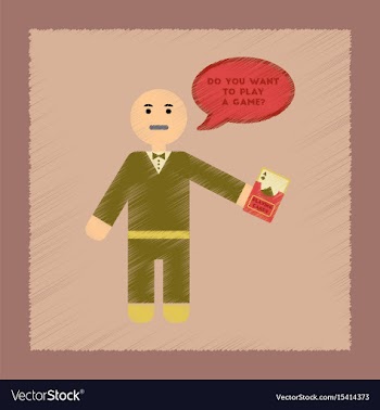 Flat shading style icon a poker man player vector image
