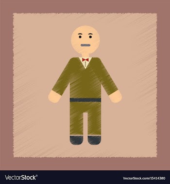 Flat shading style icon a poker man player vector image