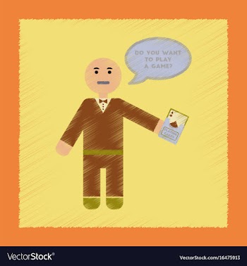 Flat shading style icon a poker man player vector image