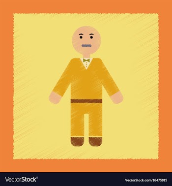 Flat shading style icon a poker man player vector image