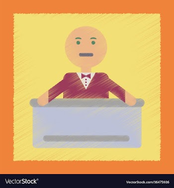 Flat shading style icon a poker man player vector image