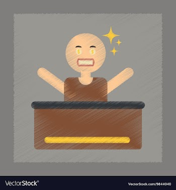 Flat shading style icon a poker man player vector image