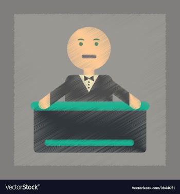 Flat shading style icon a poker man player vector image
