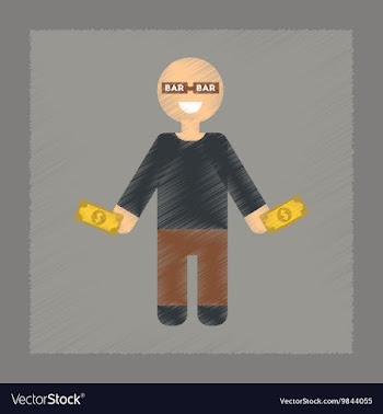 Flat shading style icon a poker man player vector image