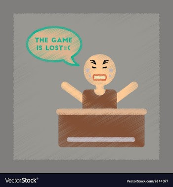Flat shading style icon a poker man player vector image