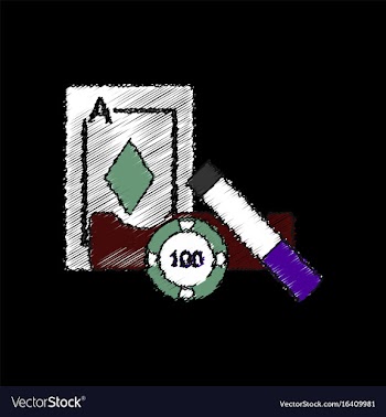 Flat shading style icon ace chip and cigar vector image