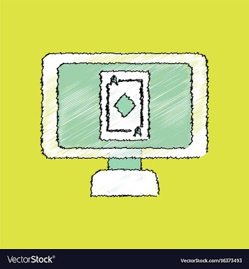 Flat shading style icon ace of diamonds screen vector image