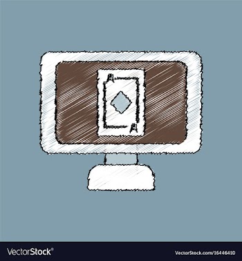 Flat shading style icon ace of diamonds screen vector image
