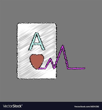 Flat shading style icon ace of hearts silhouette vector image