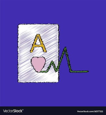 Flat shading style icon ace of hearts silhouette vector image