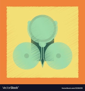Flat shading style icon alarm school bell vector image