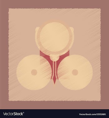 Flat shading style icon alarm school bell vector image