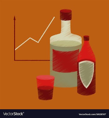 Flat shading style icon alcohol infographic vector image