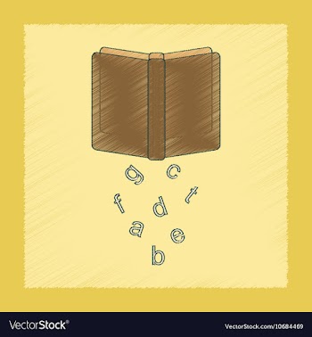 Flat shading style icon alphabet book vector image