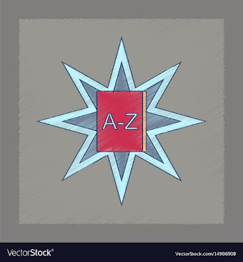 Flat shading style icon alphabet book vector image