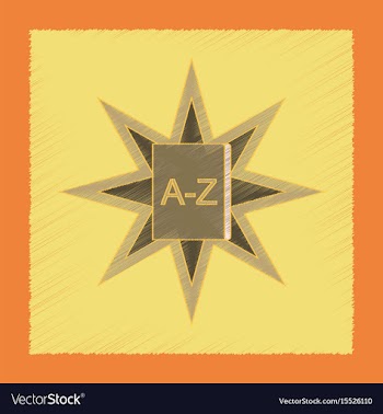 Flat shading style icon alphabet book vector image