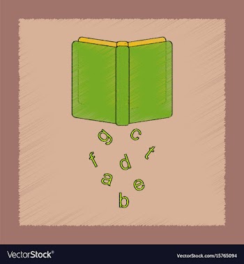 Flat shading style icon alphabet book vector image