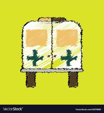 Flat shading style icon ambulance with a cross vector image