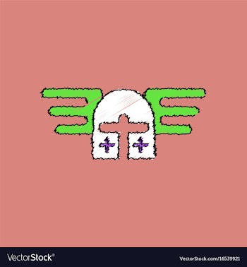 Flat shading style icon ancient helmet crusaders vector image