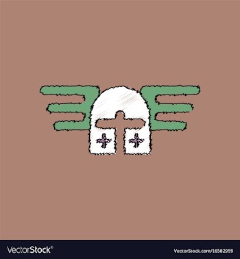 Flat shading style icon ancient helmet crusaders vector image