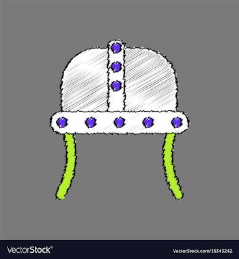 Flat shading style icon ancient helmet vector image