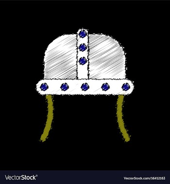 Flat shading style icon ancient helmet vector image