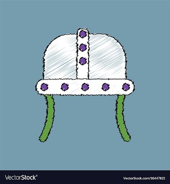 Flat shading style icon ancient helmet vector image