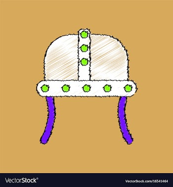 Flat shading style icon ancient helmet vector image