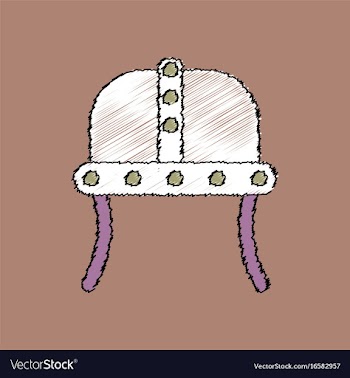 Flat shading style icon ancient helmet vector image