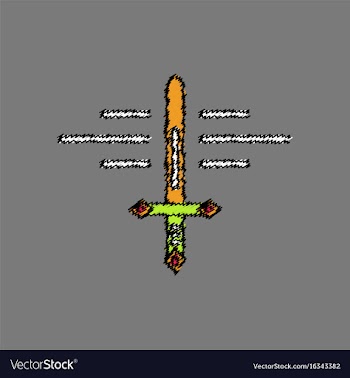Flat shading style icon ancient weapon sword vector image