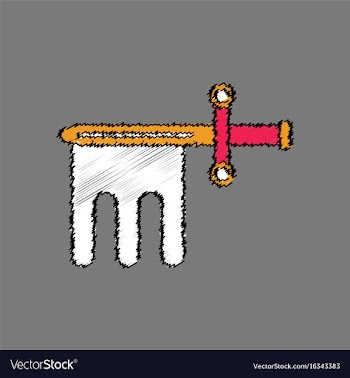 Flat shading style icon ancient weapon sword vector image