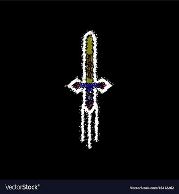 Flat shading style icon ancient weapon sword vector image