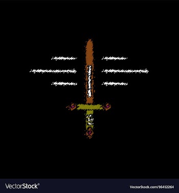 Flat shading style icon ancient weapon sword vector image
