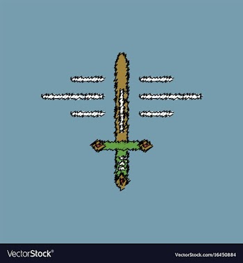 Flat shading style icon ancient weapon sword vector image