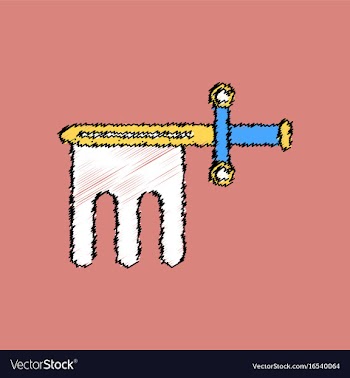 Flat shading style icon ancient weapon sword vector image