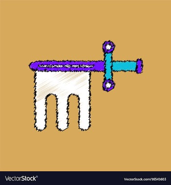 Flat shading style icon ancient weapon sword vector image