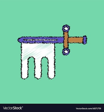 Flat shading style icon ancient weapon sword vector image
