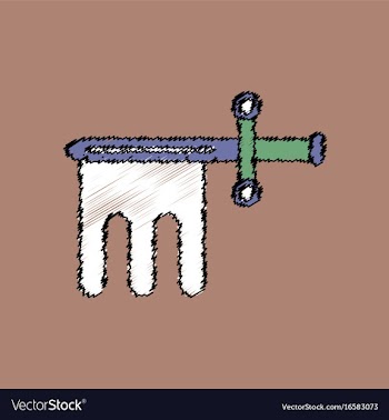 Flat shading style icon ancient weapon sword vector image