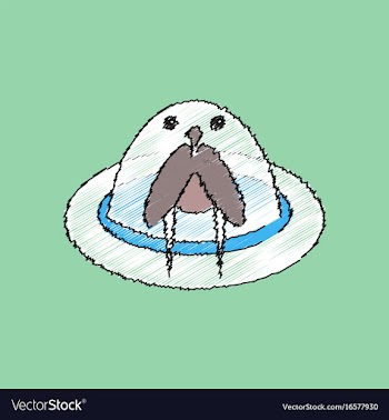 Flat shading style icon antarctic seals vector image