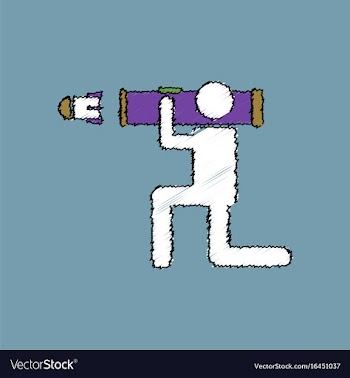 Flat shading style icon anti tank rocket launcher vector image